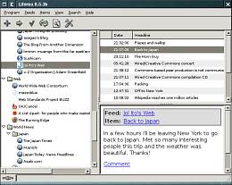 Liferea Screenshot